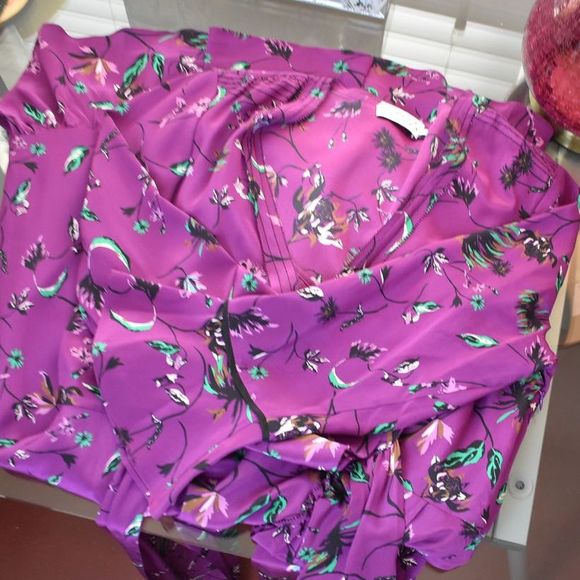 TANYA TAYLOR Nomi Vine Silk Wrap Dress NEW - Picture 12 of 13